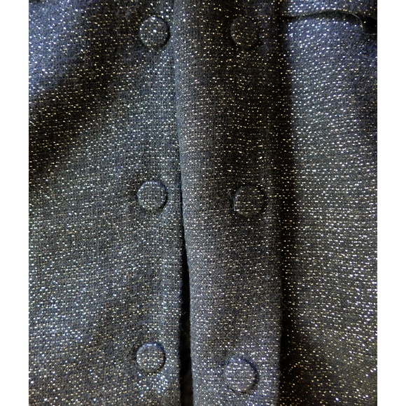 Il Gufo Girls 10 Metallic Thread Navy Coat - Picture 9 of 15